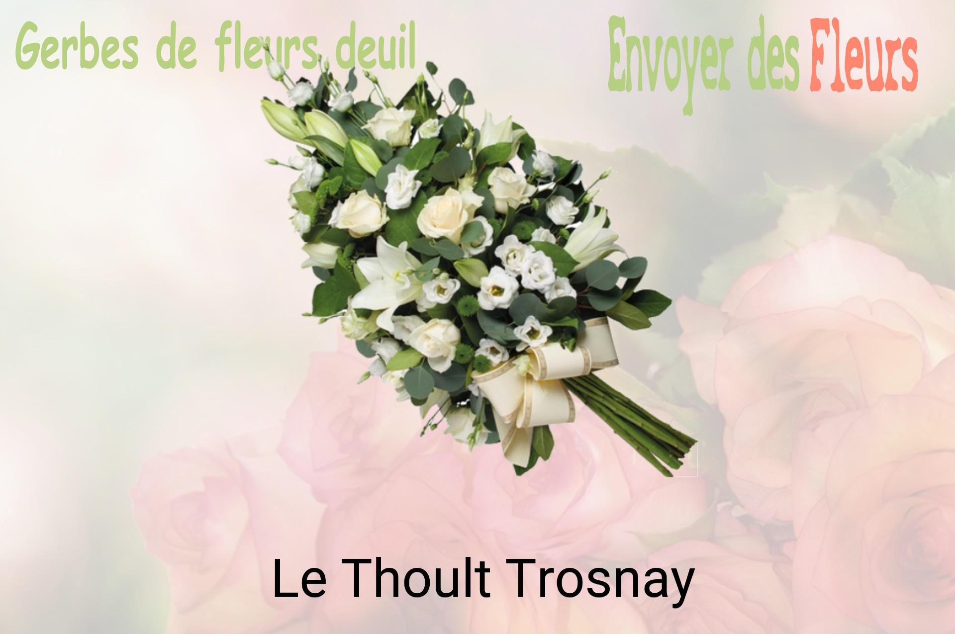 Gerbe de fleurs de deuil livrée à Le Thoult-Trosnay